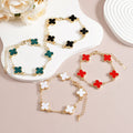 Lucky four-leaf clover bracelet, double-sided four-leaf clover, color-preserving, fashionable and versatile jewelry